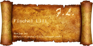 Fischel Lili névjegykártya